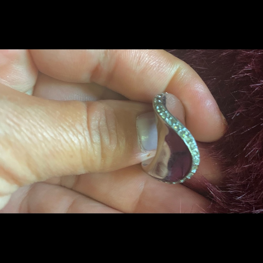 925 Sterling silver, cubic zirconia ring😍